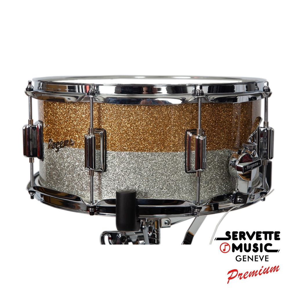 Rogers Snare Drum Powertone 24GSTT Gold/Silver 14x6.5