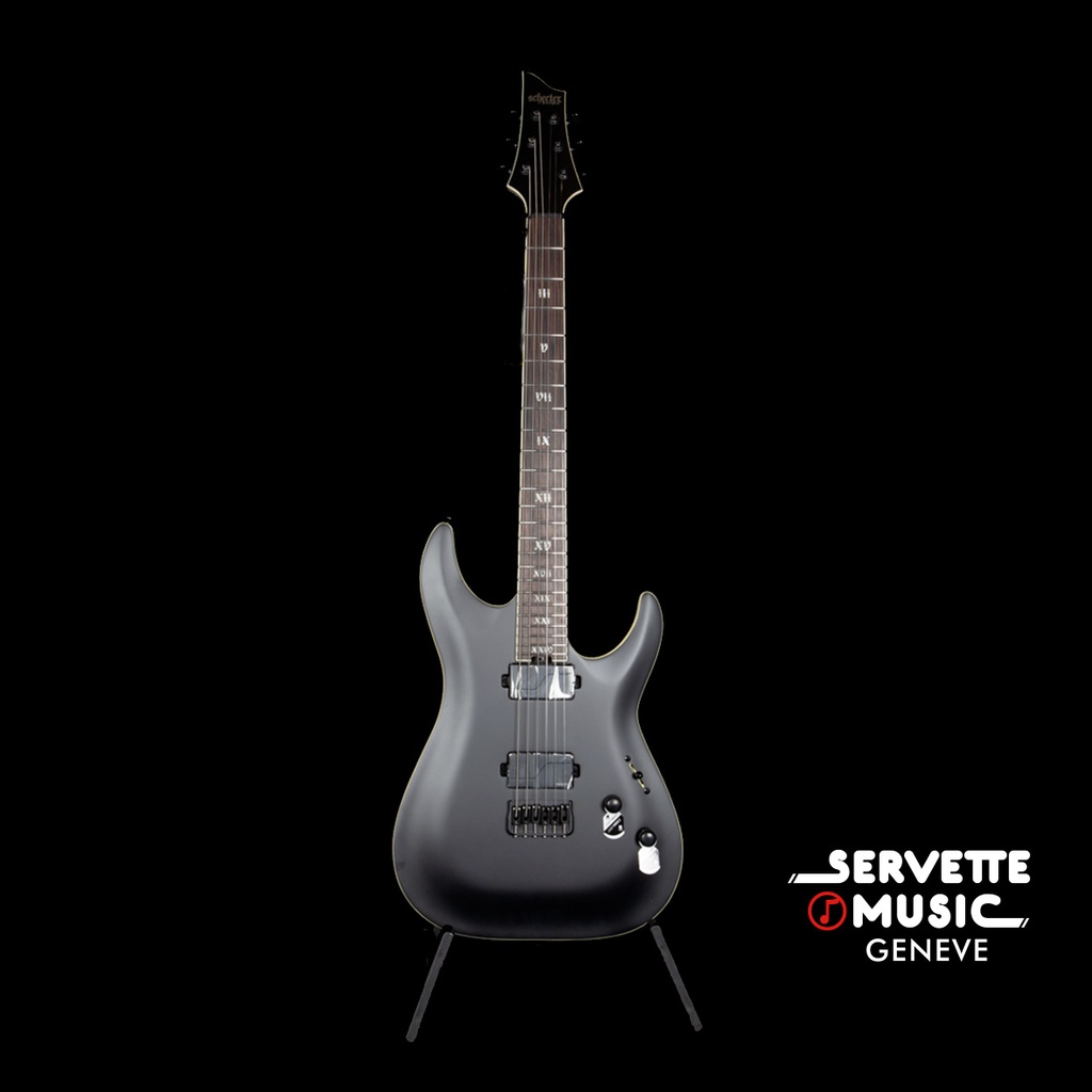 Schecter C1 SLS Elite Evil Twin Satin Black
