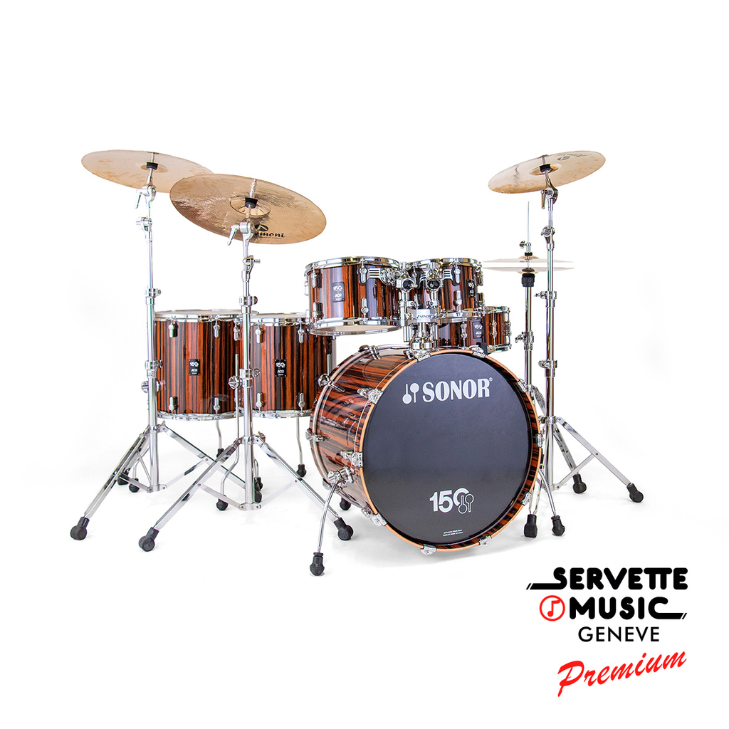 Sonor AQ2 150th Shell set 10T/12T/14F/16F/22B/14S  Ebony Veneer