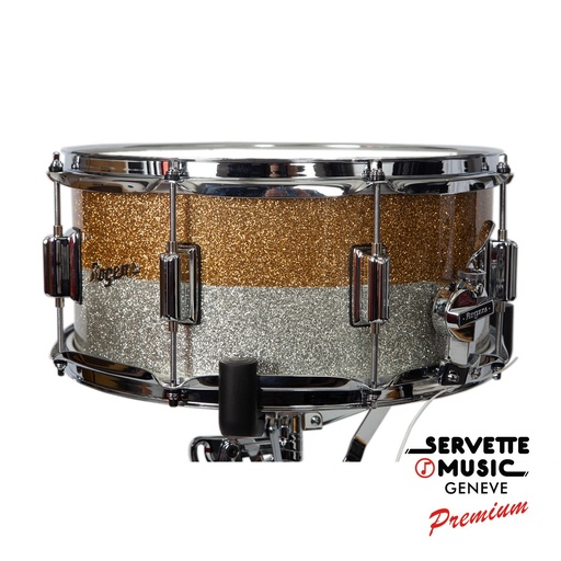 [Rogers Snare Drum Powertone 24GSTT Gold/Silver 14x6.5] Rogers Snare Drum Powertone 24GSTT Gold/Silver 14x6.5