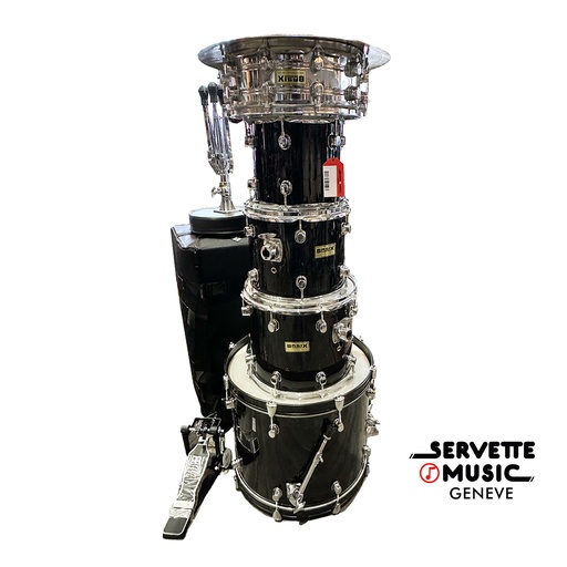 [Basix Student 10T/12T/14F/20B/14S PVC Black avec cymbales Medina] Basix Student 10T/12T/14F/20B/14S PVC Black with set of cymbals Medina 14/16/20