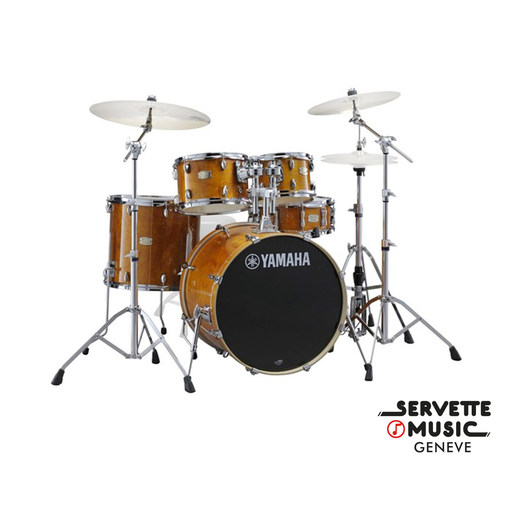 [Yamaha Stage Custom 10T/12T/14F/20B/14S Honey Amber avec stands] Yamaha Stage Custom Birch FUS 5  10T/12T/14F/20B/14S Honey Amber with hardware
