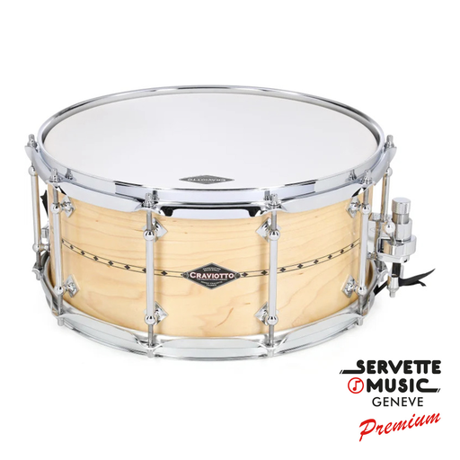 [Craviotto Snare Drum Custom Shop Maple Natural Inlay 14x6.5] Craviotto Snare Drum Custom Shop Maple Natural Inlay 14x6.5